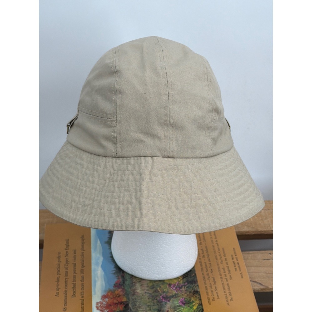 Totes Vintage Tan Khaki Bucket Hat Womens Sun Fishing‎ Safari Cap RN22605